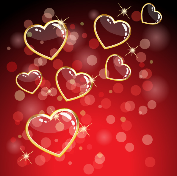 free vector Romantic heartshaped vector